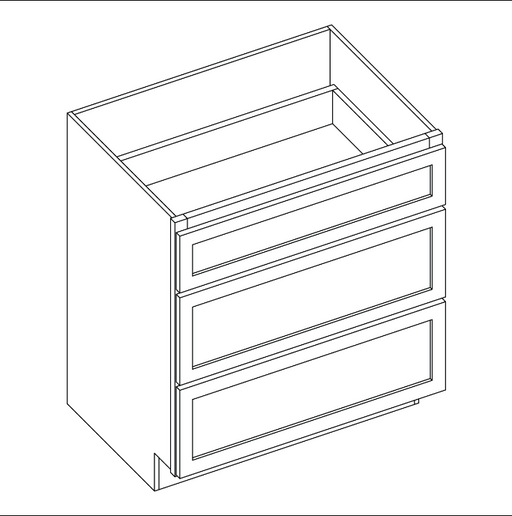 3 DRAWER BASE CABINETS- Shaker Espresso