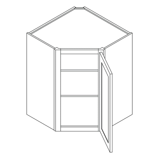 WALL DIAGONAL CORNER CABINETS - Shaker Espresso