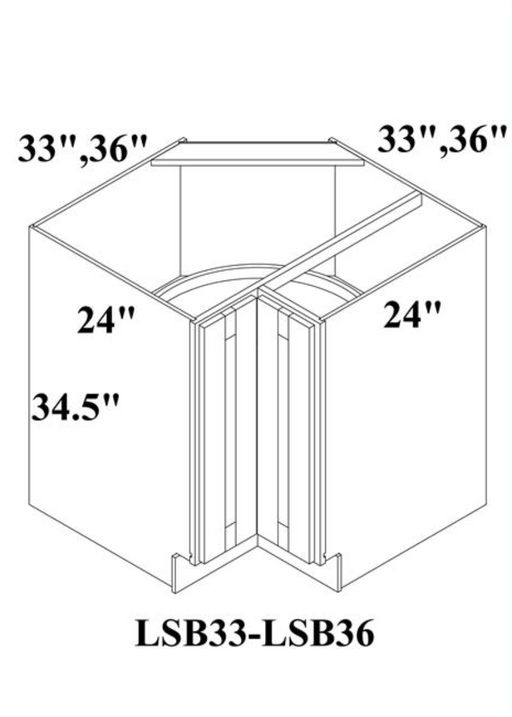 LAZY SUSAN CABINETS- Shaker White