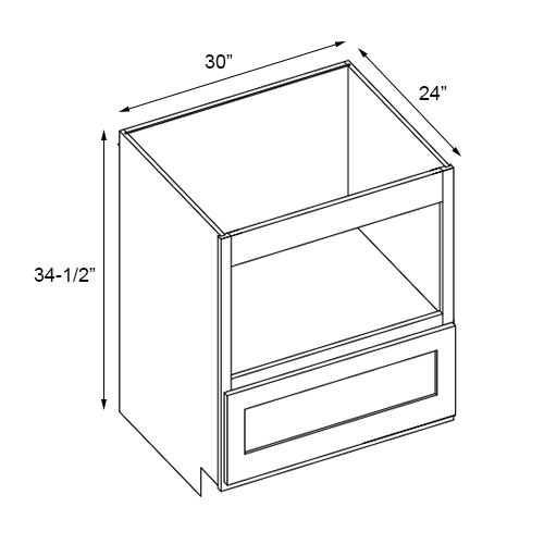 BASE MICROWAVE CABINET- Shaker Espresso