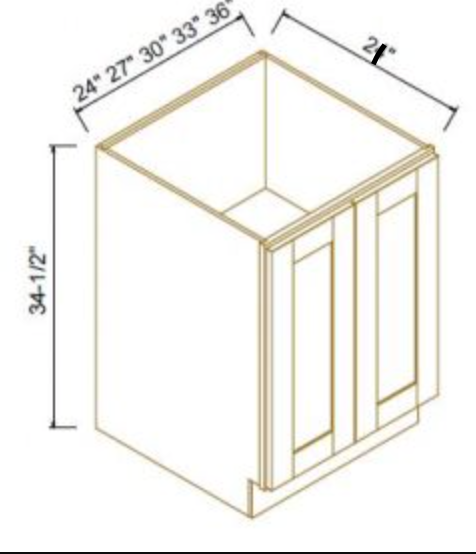 Vanity Sink Base Full Height Door