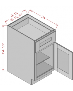BASE CABINETS - Shaker Gray