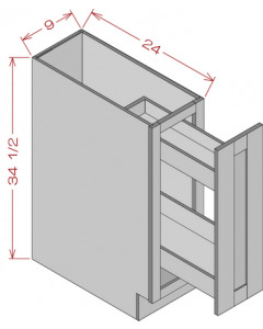 BASE SPICE RACK CABINET - Shaker Gray