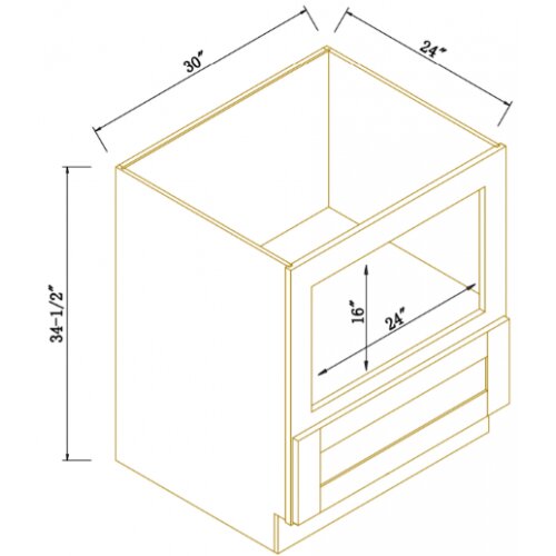 BASE MICROWAVE CABINET - Shaker Sage