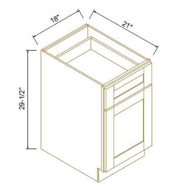 FILE DRAWER BASE CABINETS - Shaker Black