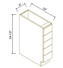 BASE SPICE DRAWER CABINET - Shaker Black