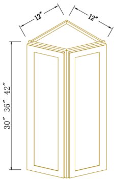 WALL END ANGLE CABINET Shaker Black