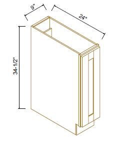 BASE SPICE RACK CABINET - Shaker Black