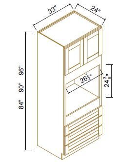OVEN CABINET Shaker Black
