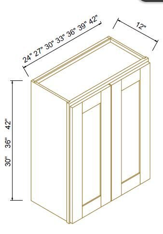 42" HIGH WALL CABINETS- DOUBLE DOOR
