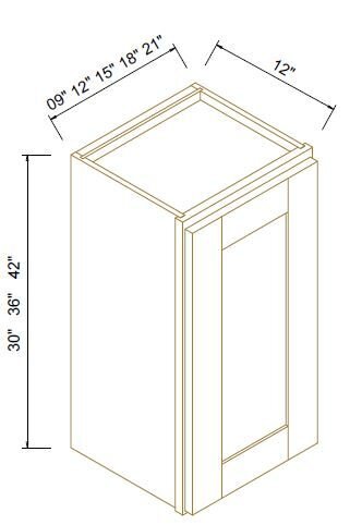 36" HIGH WALL CABINETS- SINGLE & DOUBLE DOOR