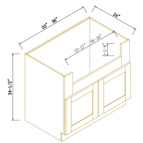 FARMHOUSE SINK CABINETS - Shaker Sage