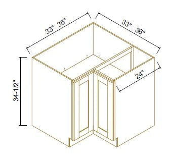 LAZY SUSAN CABINETS - Shaker Black