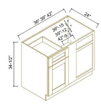 BLIND CORNER CABINET - Shaker Sage