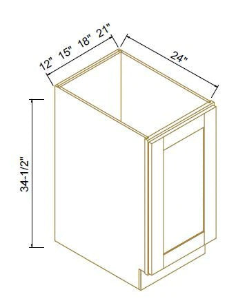 FULL HEIGHT DOOR BASE CABINETS - Shaker Black