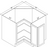 LAZY SUSAN CABINETS - Shaker Sage