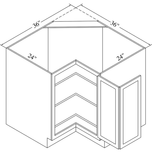 LAZY SUSAN CABINETS - Shaker Sage