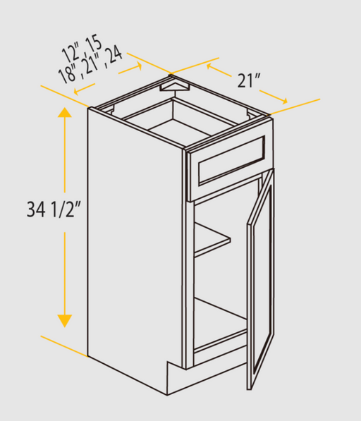 VANITY BASE CABINETS - Shaker White