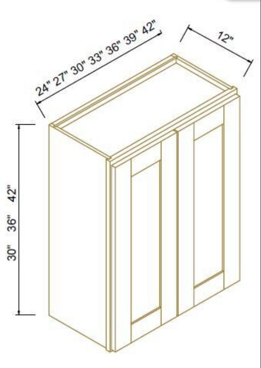 30" HIGH WALL CABINETS- Shaker Sage