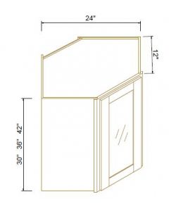 Wall Diagonal Glass Door Cabinets