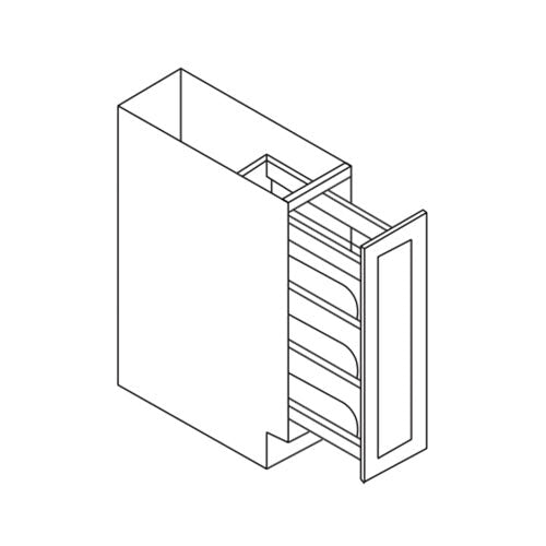 BASE PULL OUT SPICE RACK CABINET - Shaker White